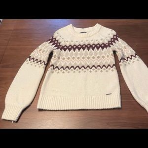 Abercrombie & Fitch Knit Grandpa Sweater Crew Womens Size XS
